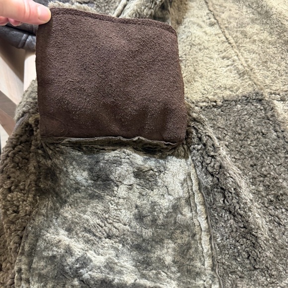 Vintage Flash Leather Sheepskin Shearling Lined Women’s Via Button Up Size Med - Picture 10 of 12